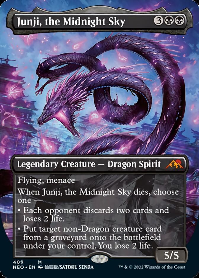 Junji, the Midnight Sky (Borderless Alternate Art) [Kamigawa: Neon Dynasty] | Odin's Place