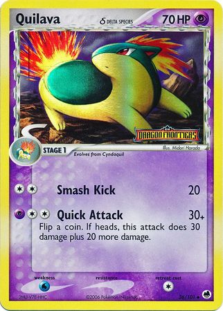 Quilava (36/101) (Delta Species) (Stamped) [EX: Dragon Frontiers] | Odin's Place