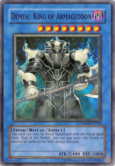 Demise, King of Armageddon [DR04-EN155] Super Rare | Odin's Place