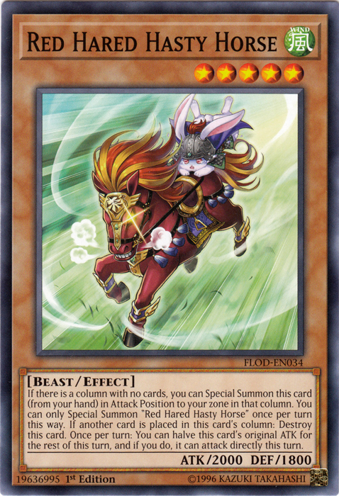 Red Hared Hasty Horse [FLOD-EN034] Short Print | Odin's Place