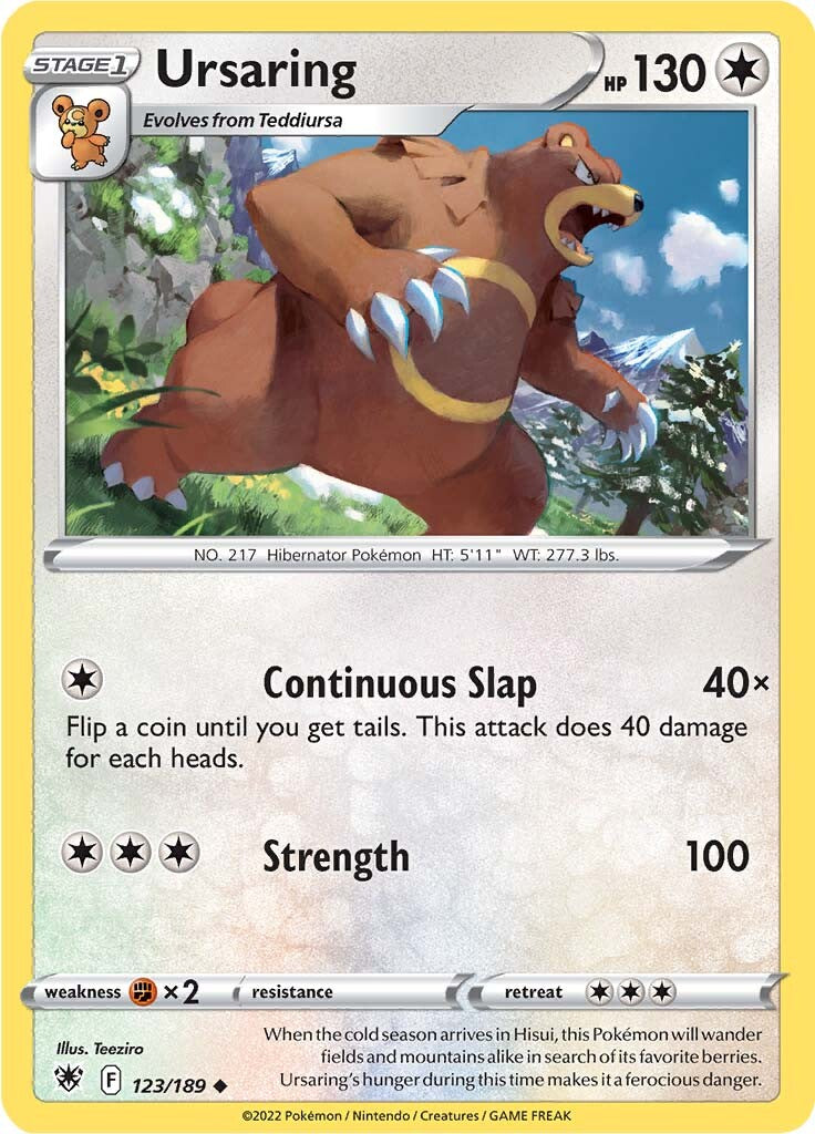Ursaring (123/189) [Sword & Shield: Astral Radiance] | Odin's Place
