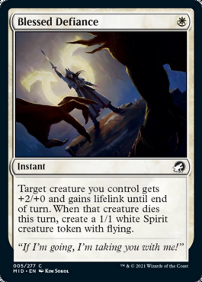Blessed Defiance [Innistrad: Midnight Hunt] | Odin's Place