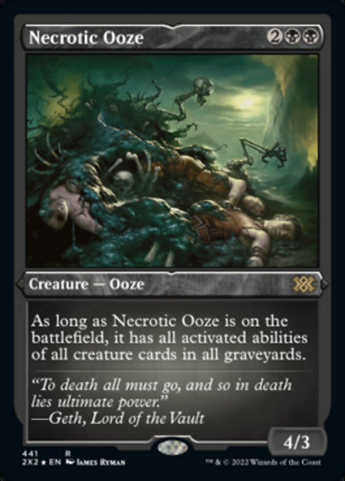 Necrotic Ooze (Foil Etched) [Double Masters 2022] | Odin's Place