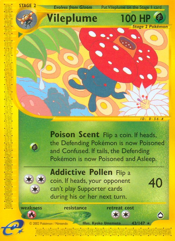 Vileplume (43/147) [Aquapolis] | Odin's Place