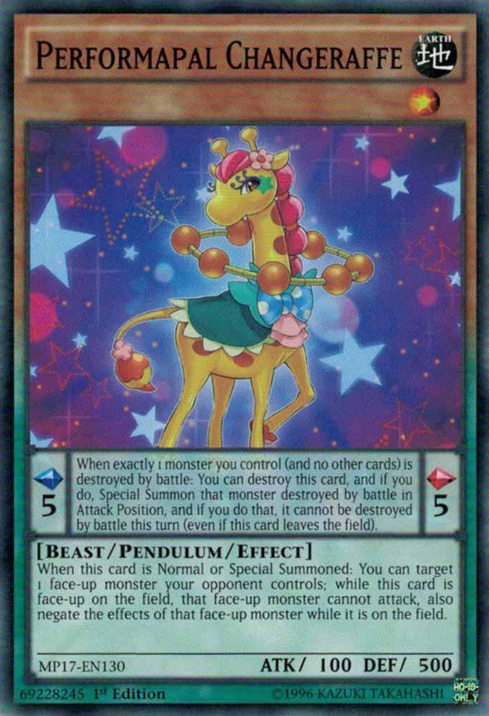 Performapal Changeraffe [MP17-EN130] Common | Odin's Place