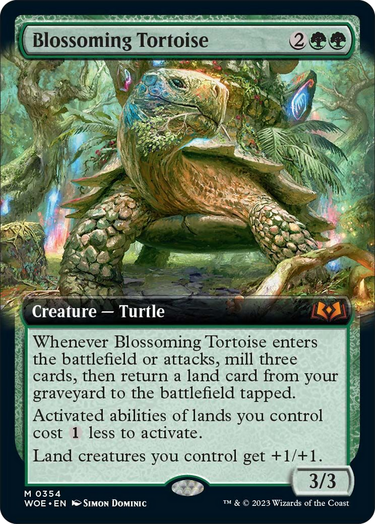 Blossoming Tortoise (Extended Art) [Wilds of Eldraine] | Odin's Place