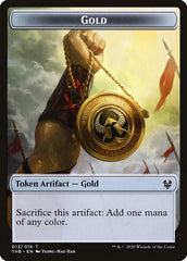 Human Soldier // Gold Double-Sided Token [Theros Beyond Death Tokens] | Odin's Place