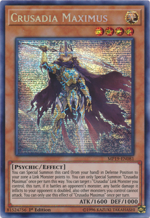 Crusadia Maximus [MP19-EN081] Prismatic Secret Rare | Odin's Place