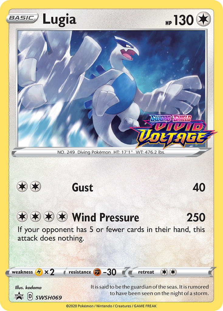 Lugia (SWSH069) (Prerelease Promo) [Sword & Shield: Black Star Promos] | Odin's Place