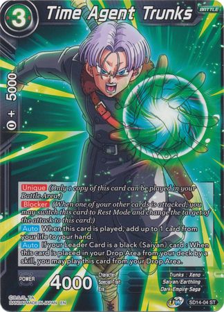 Time Agent Trunks (Starter Deck - Saiyan Wonder) (SD14-04) [Rise of the Unison Warrior] | Odin's Place