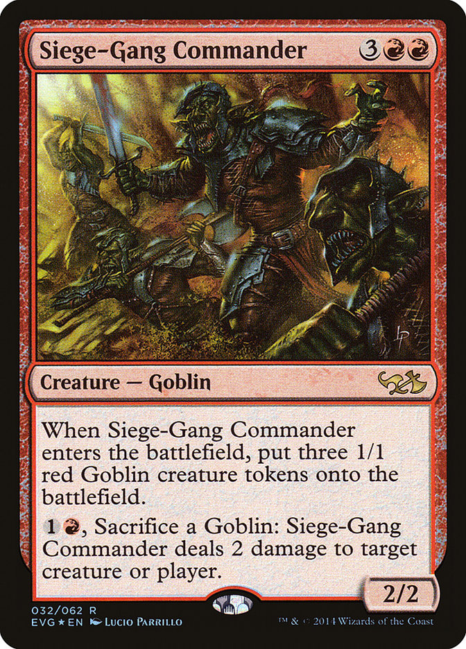 Siege-Gang Commander (32) (Elves vs. Goblins) [Duel Decks Anthology] | Odin's Place