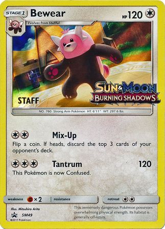 Bewear (SM49) (Staff Prerelease Promo) [Sun & Moon: Black Star Promos] | Odin's Place