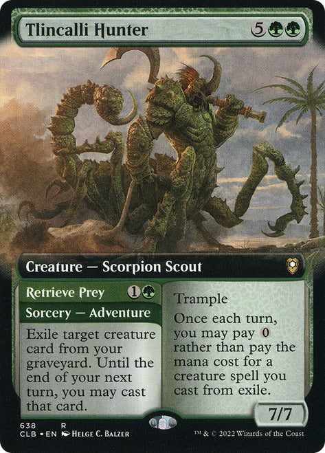 Tlincalli Hunter // Retrieve Prey (Extended Art) [Commander Legends: Battle for Baldur's Gate] | Odin's Place