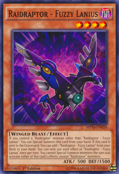 Raidraptor - Fuzzy Lanius [MP16-EN058] Common | Odin's Place