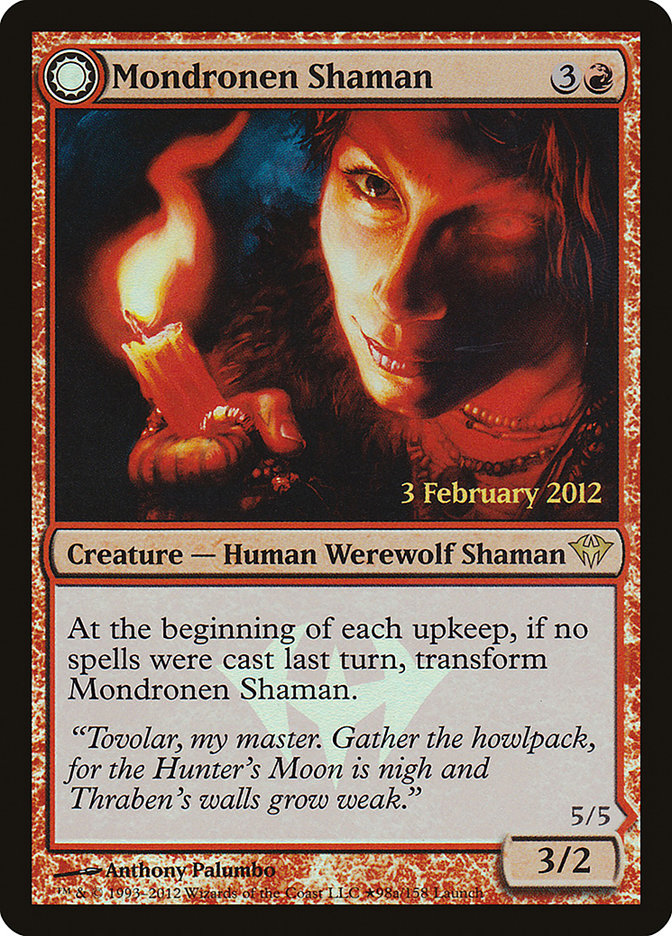 Mondronen Shaman // Tovolar's Magehunter (Launch) [Dark Ascension Promos] | Odin's Place