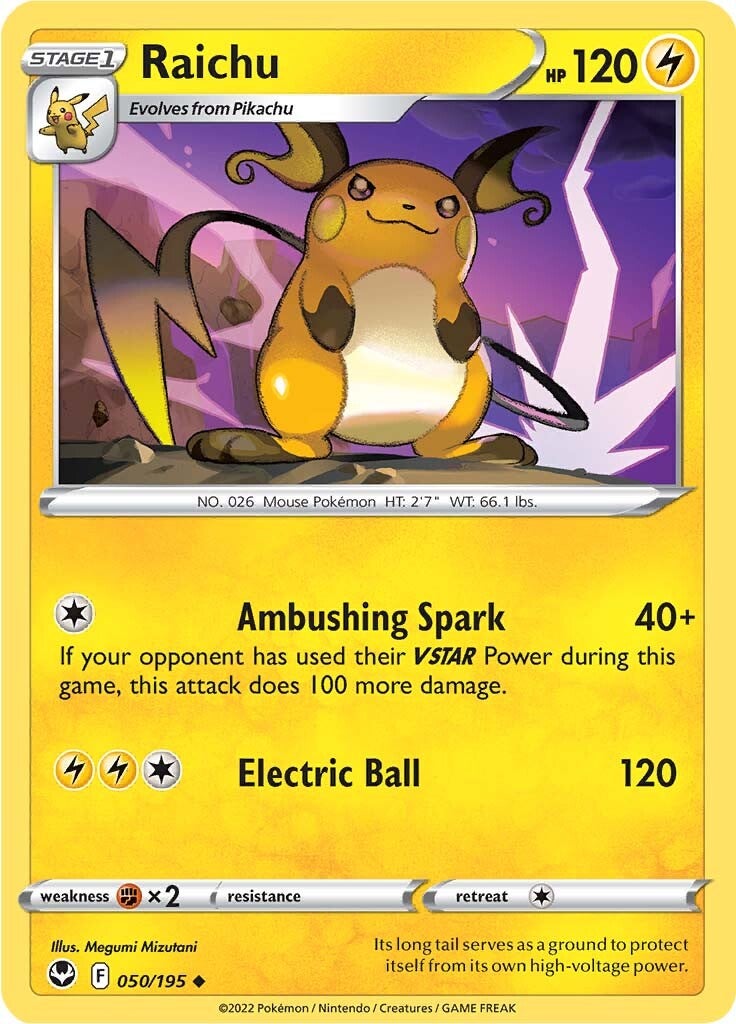 Raichu (050/195) [Sword & Shield: Silver Tempest] | Odin's Place