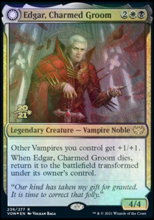 Edgar, Charmed Groom // Edgar Markov's Coffin [Innistrad: Crimson Vow Prerelease Promos] | Odin's Place