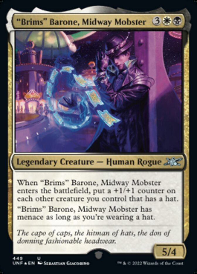 "Brims" Barone, Midway Mobster (Galaxy Foil) [Unfinity] | Odin's Place