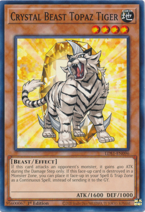 Crystal Beast Topaz Tiger [LDS1-EN096] Common | Odin's Place