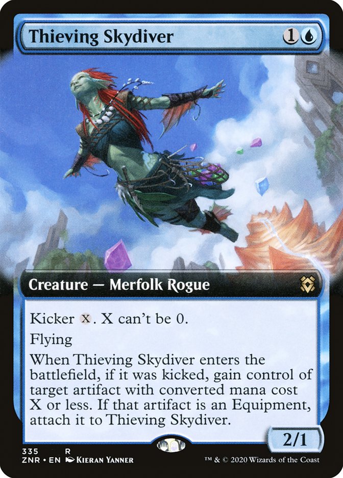Thieving Skydiver (Extended Art) [Zendikar Rising] | Odin's Place