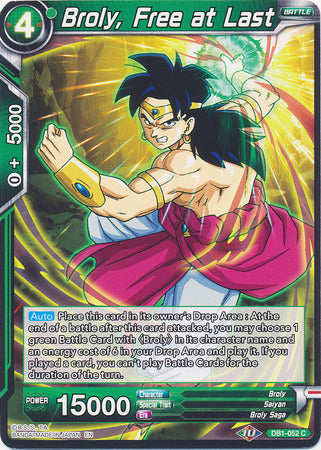 Broly, Free at Last (DB1-052) [Dragon Brawl] | Odin's Place
