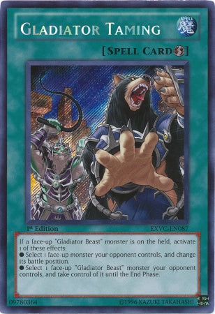 Gladiator Taming [EXVC-EN087] Secret Rare | Odin's Place