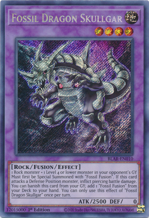 Fossil Dragon Skullgar [BLAR-EN010] Secret Rare | Odin's Place