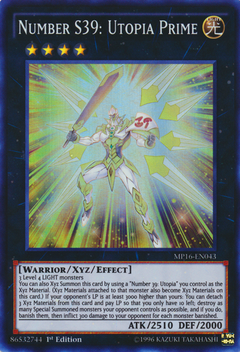 Number S39: Utopia Prime [MP16-EN043] Super Rare | Odin's Place