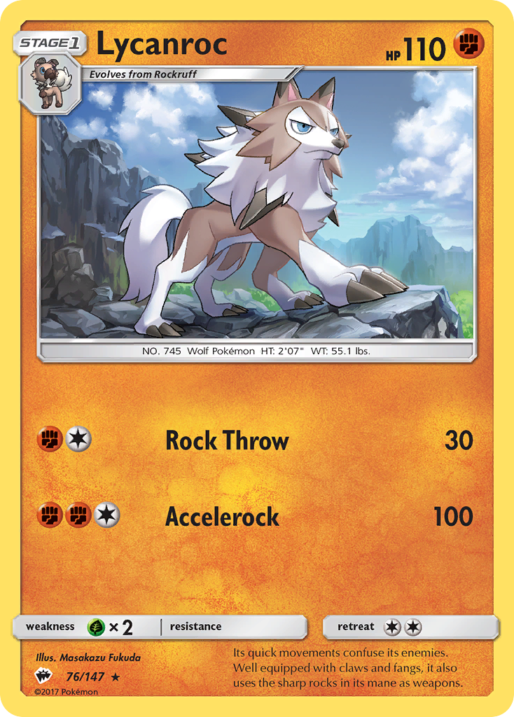 Lycanroc (76/147) [Sun & Moon: Burning Shadows] | Odin's Place