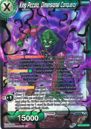 King Piccolo, Dimensional Conqueror (BT12-057) [Vicious Rejuvenation] | Odin's Place