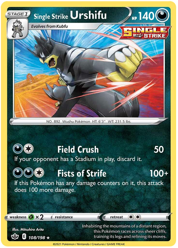 Single Strike Urshifu (108/198) [Sword & Shield: Chilling Reign] | Odin's Place