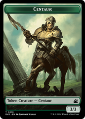 Spirit (0018) // Centaur Double-Sided Token [Ravnica Remastered Tokens] | Odin's Place