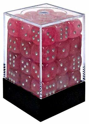 Chessex Dice Menagerie 9 Ghostly Glow12mm D6 Pink/Silver 36 ct | Odin's Place