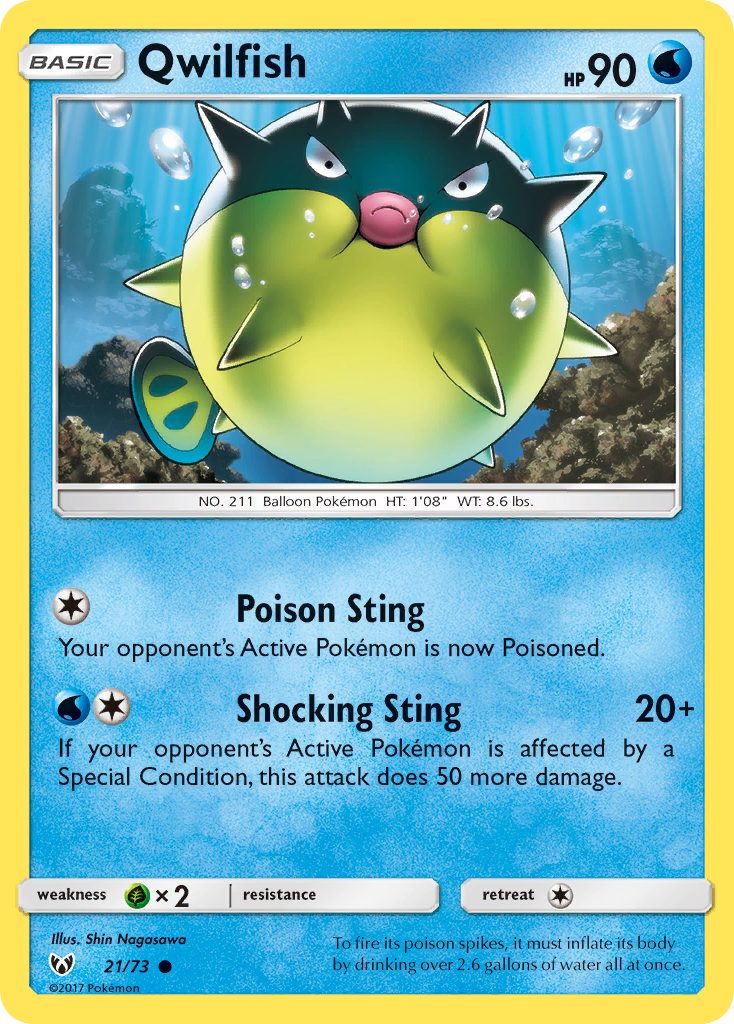 Qwilfish (21/73) [Sun & Moon: Shining Legends] | Odin's Place