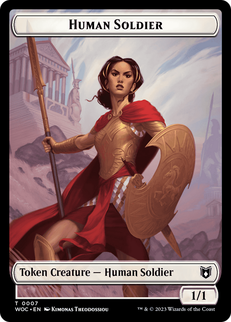 Pirate // Human Soldier Double-Sided Token [Wilds of Eldraine Commander Tokens] | Odin's Place