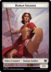 Pirate // Human Soldier Double-Sided Token [Wilds of Eldraine Commander Tokens] | Odin's Place