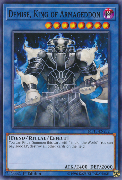 Demise, King of Armageddon [MP18-EN232] Common | Odin's Place