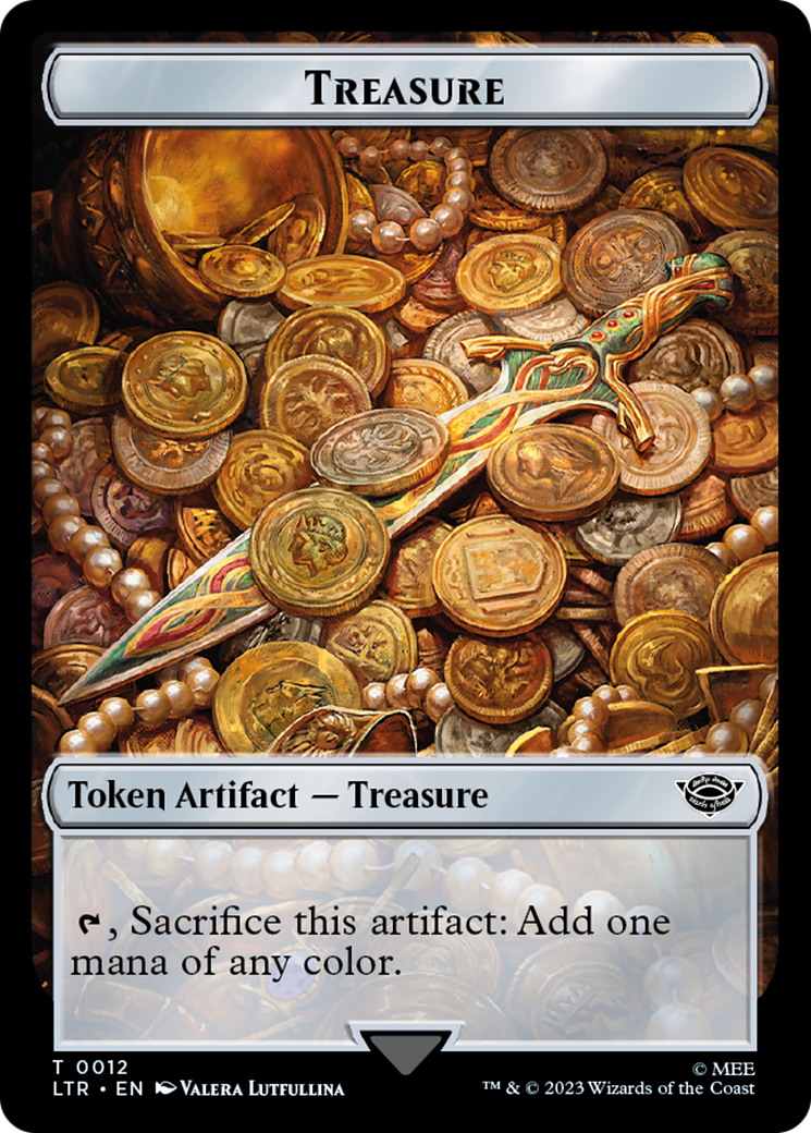 Treasure // Wraith Double-Sided Token [The Lord of the Rings: Tales of Middle-Earth Commander Tokens] | Odin's Place