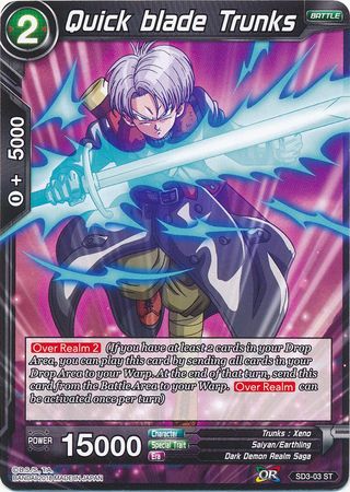 Quick blade Trunks (Starter Deck - The Dark Invasion) (SD3-03) [Cross Worlds] | Odin's Place