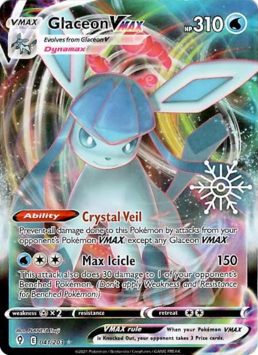 Glaceon VMAX (041/203) (Holiday Calendar) [Sword & Shield: Evolving Skies] | Odin's Place