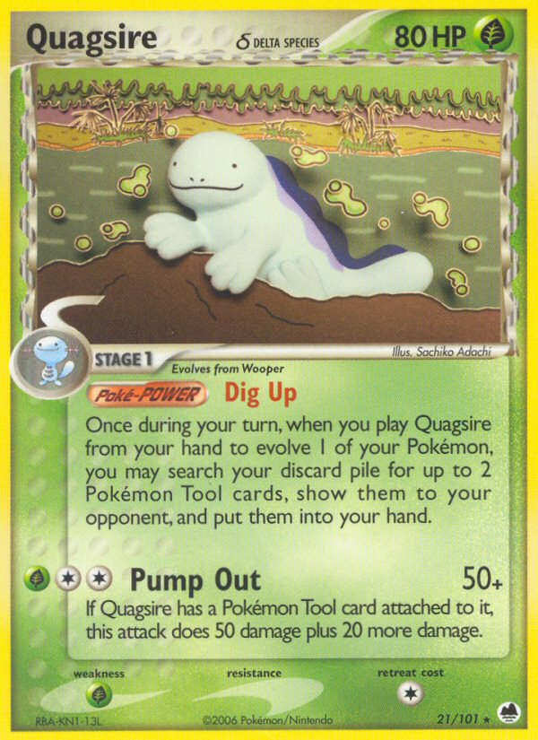 Quagsire (21/101) (Delta Species) [EX: Dragon Frontiers] | Odin's Place