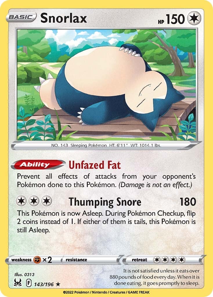 Snorlax (143/196) [Sword & Shield: Lost Origin] | Odin's Place
