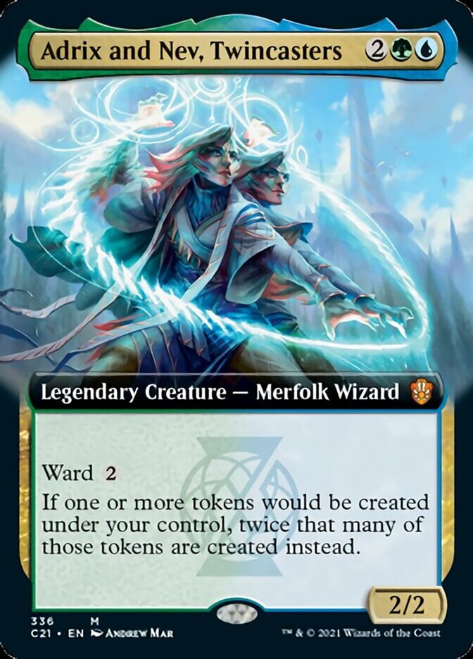 Adrix and Nev, Twincasters (Extended Art) [Commander 2021] | Odin's Place