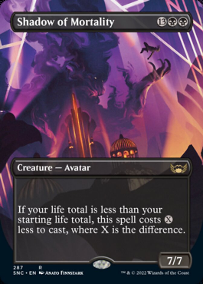 Shadow of Mortality (Borderless Alternate Art) [Streets of New Capenna] | Odin's Place