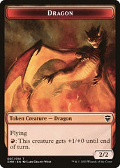 Dragon // Treasure Double-Sided Token [Commander Legends Tokens] | Odin's Place