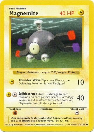 Magnemite (53/102) [Base Set Shadowless Unlimited] | Odin's Place