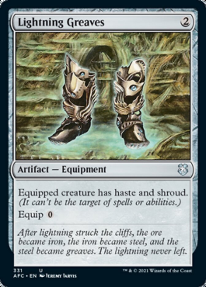 Lightning Greaves [Dungeons & Dragons: Adventures in the Forgotten Realms Commander] | Odin's Place