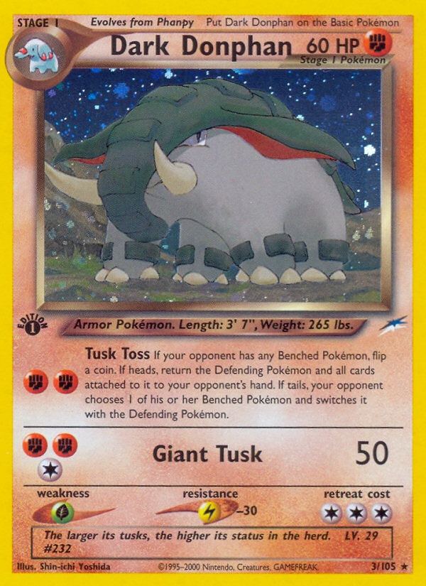 Dark Donphan (3/105) [Neo Destiny 1st Edition] | Odin's Place