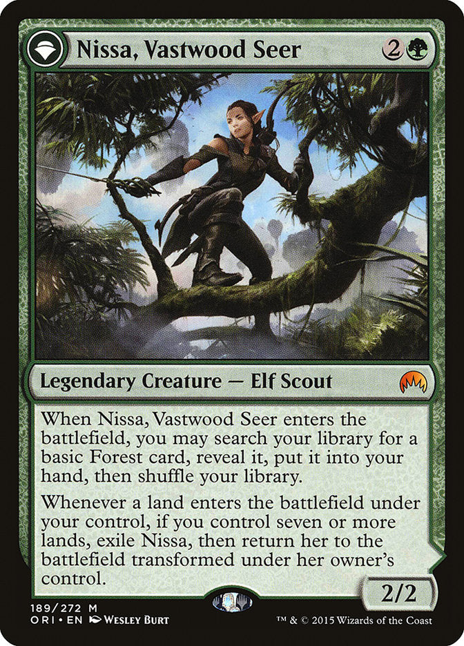 Nissa, Vastwood Seer // Nissa, Sage Animist [Magic Origins] | Odin's Place