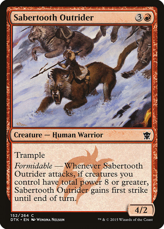 Sabertooth Outrider (152) [Dragons of Tarkir] | Odin's Place